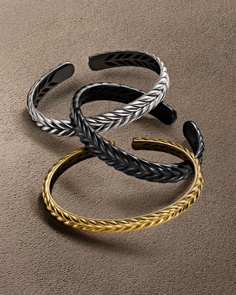 Men's David Yurman bracelets.