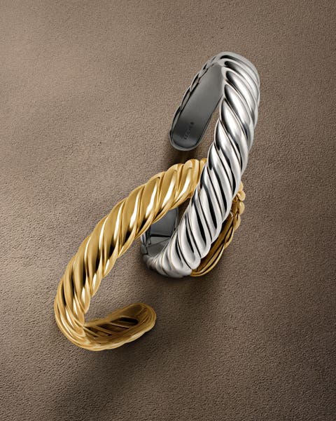Women's David Yurman bracelets.