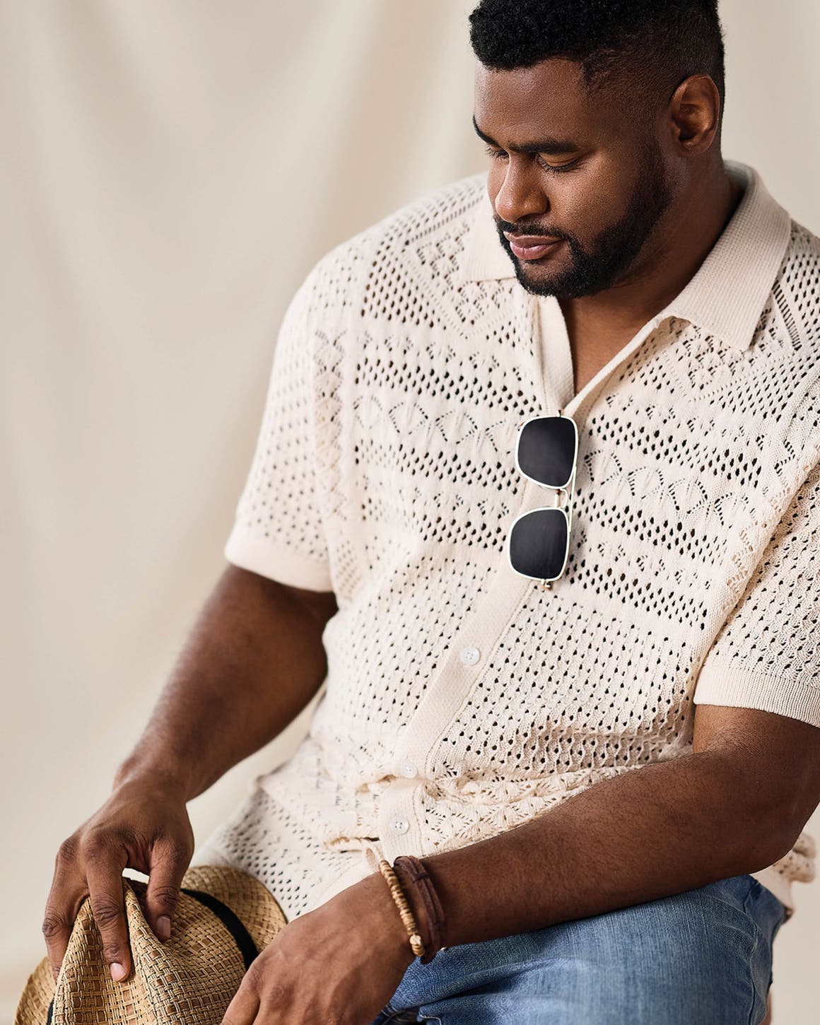 Man wearing new arrivals from DXL Big & Tall.