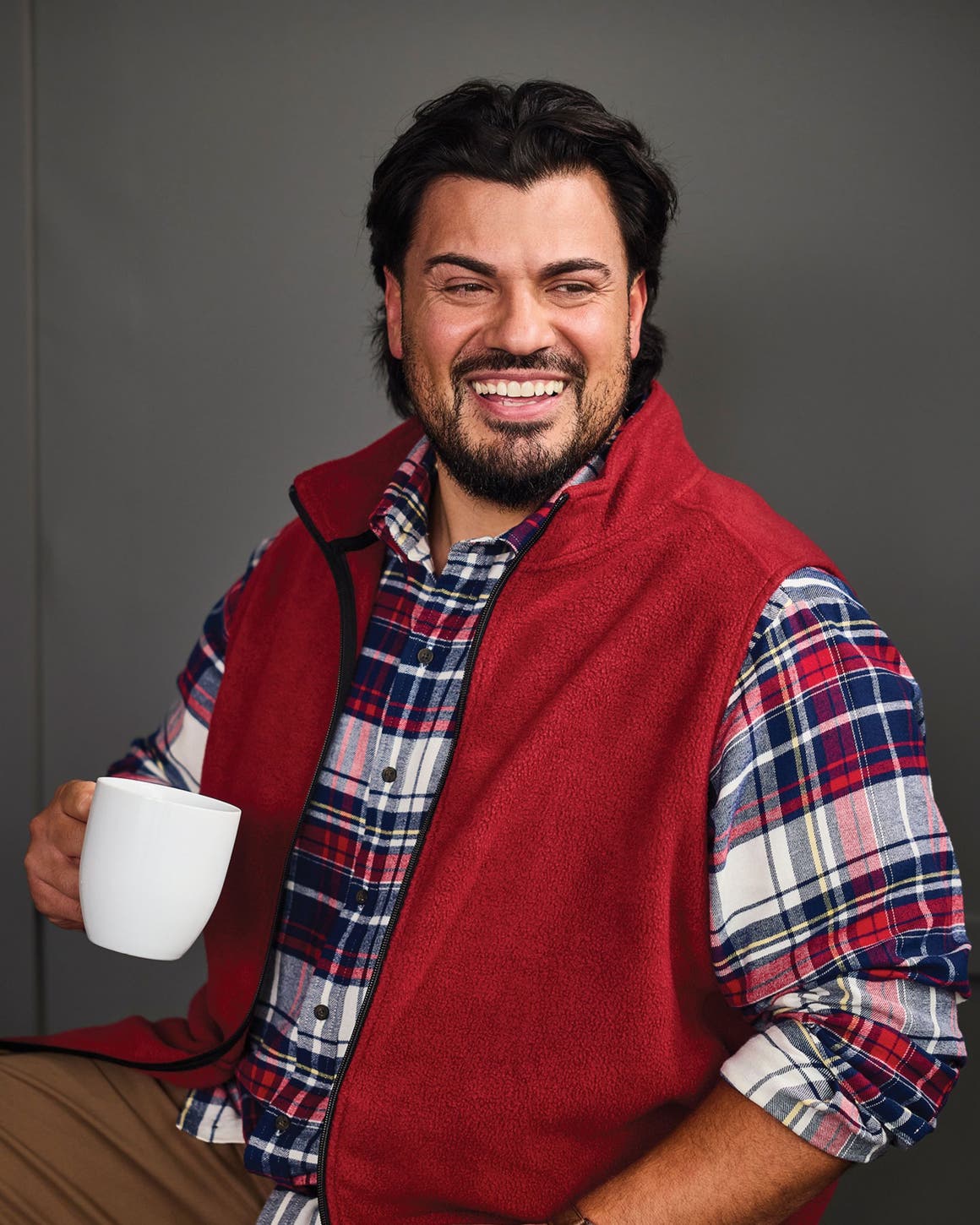 Two men wearing new arrivals from DXL Big & Tall.