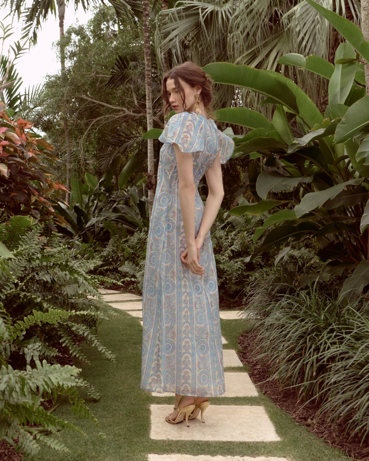 grey floral midi dress Trendy Sage Floral Midi Dress | Women's Dress