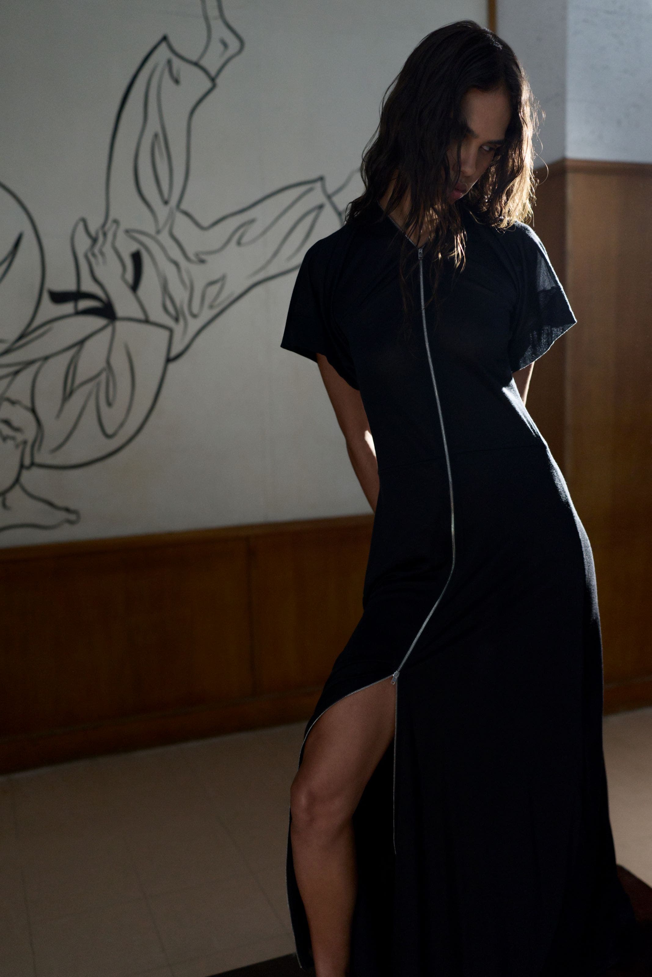 Model wearing Lemaire.