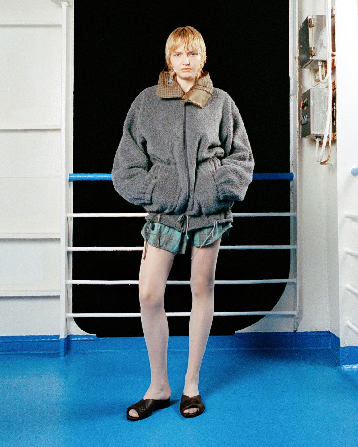 Model wearing Magliano.