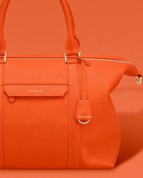 Orange travel tote.