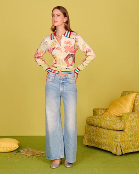 Model wearing a spring MOTHER look.