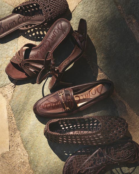 Variety of brown Sam Edelman shoes.