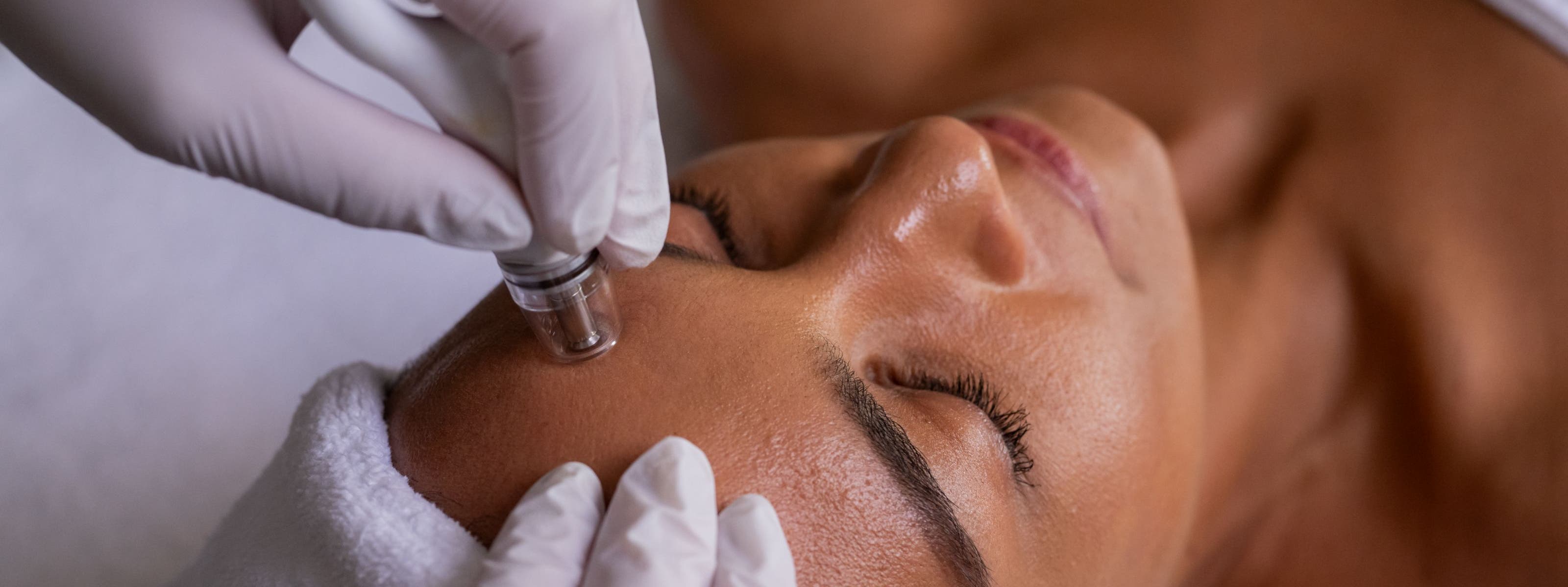 A woman getting a skin care treatment.