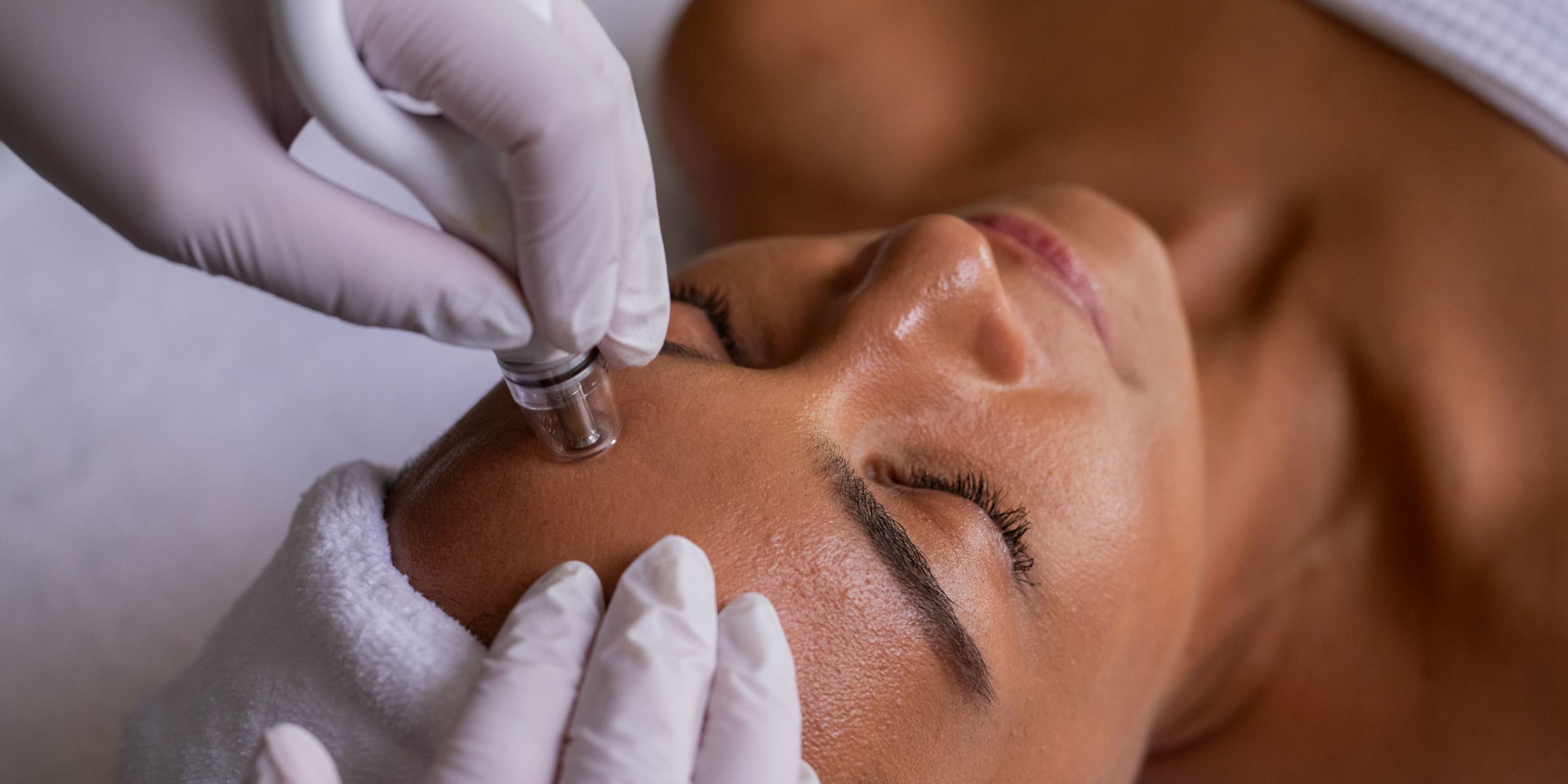 A woman getting a skin care treatment.