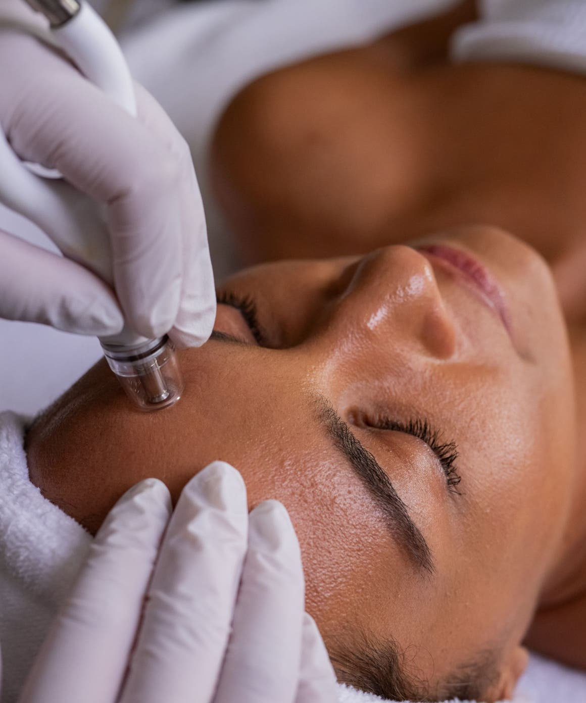 A woman getting a skin care treatment.