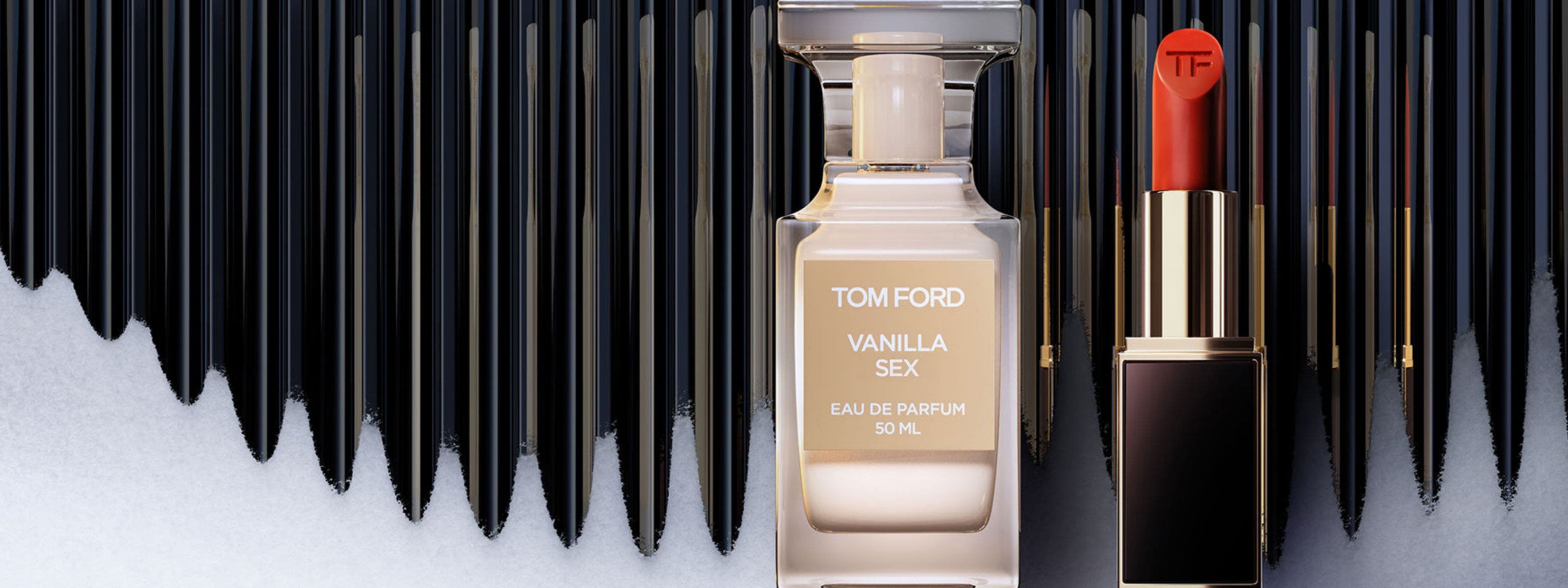 Tom Ford fragrance and lipstick.