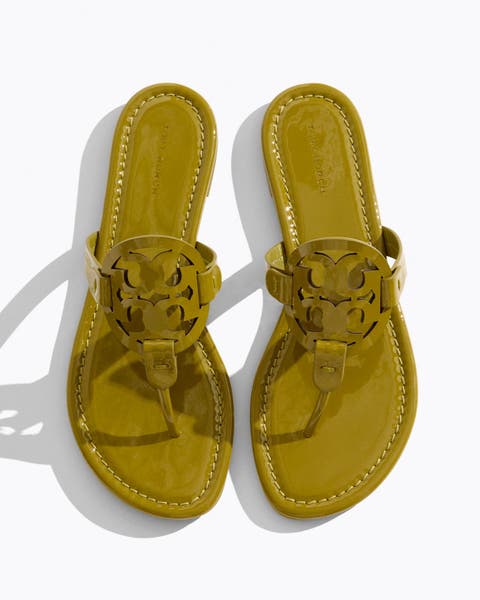 Olive suede Tory Burch Sandals.