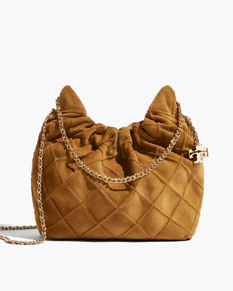 Camel suede Tory Burch bag