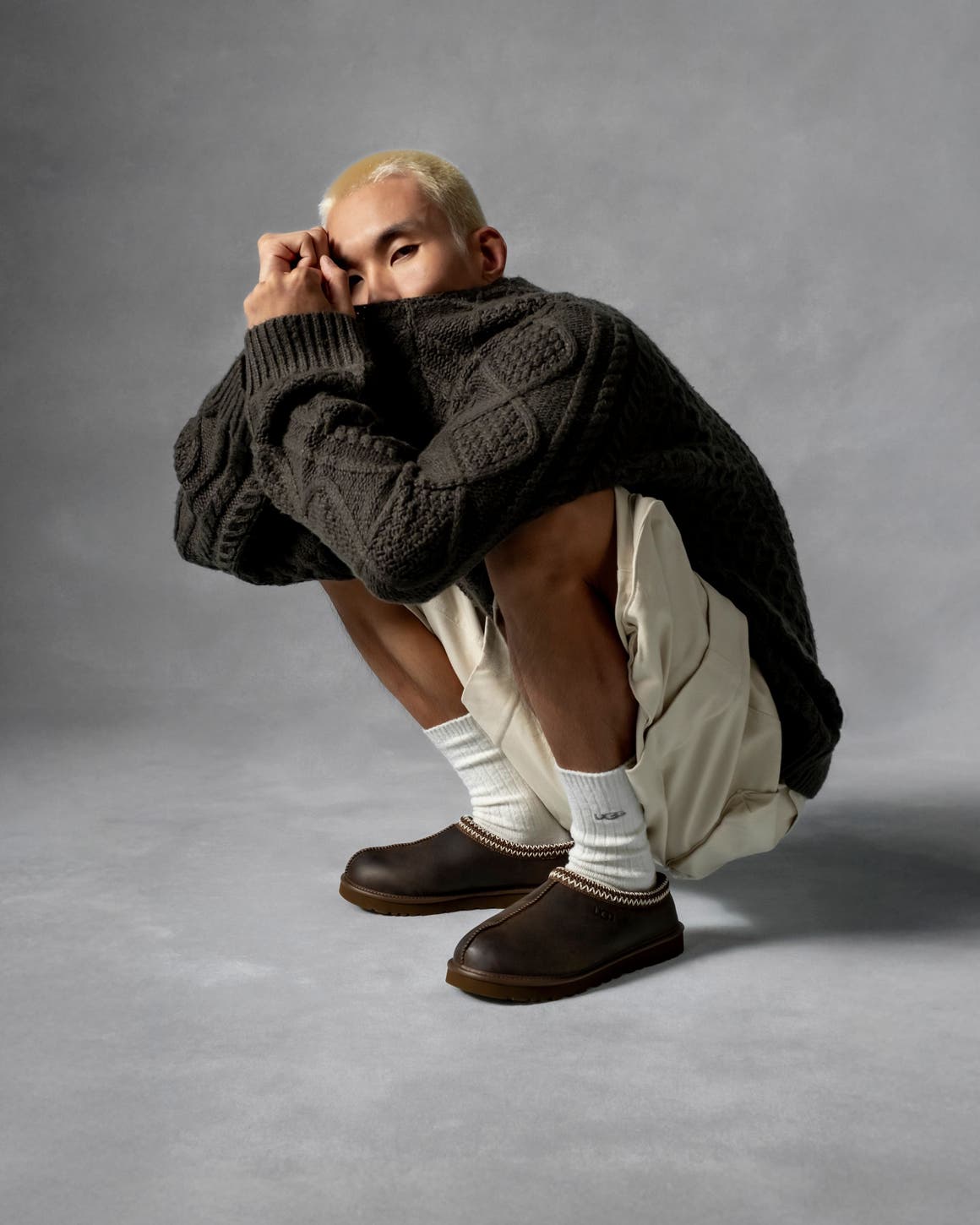 Model wearing UGG shoes