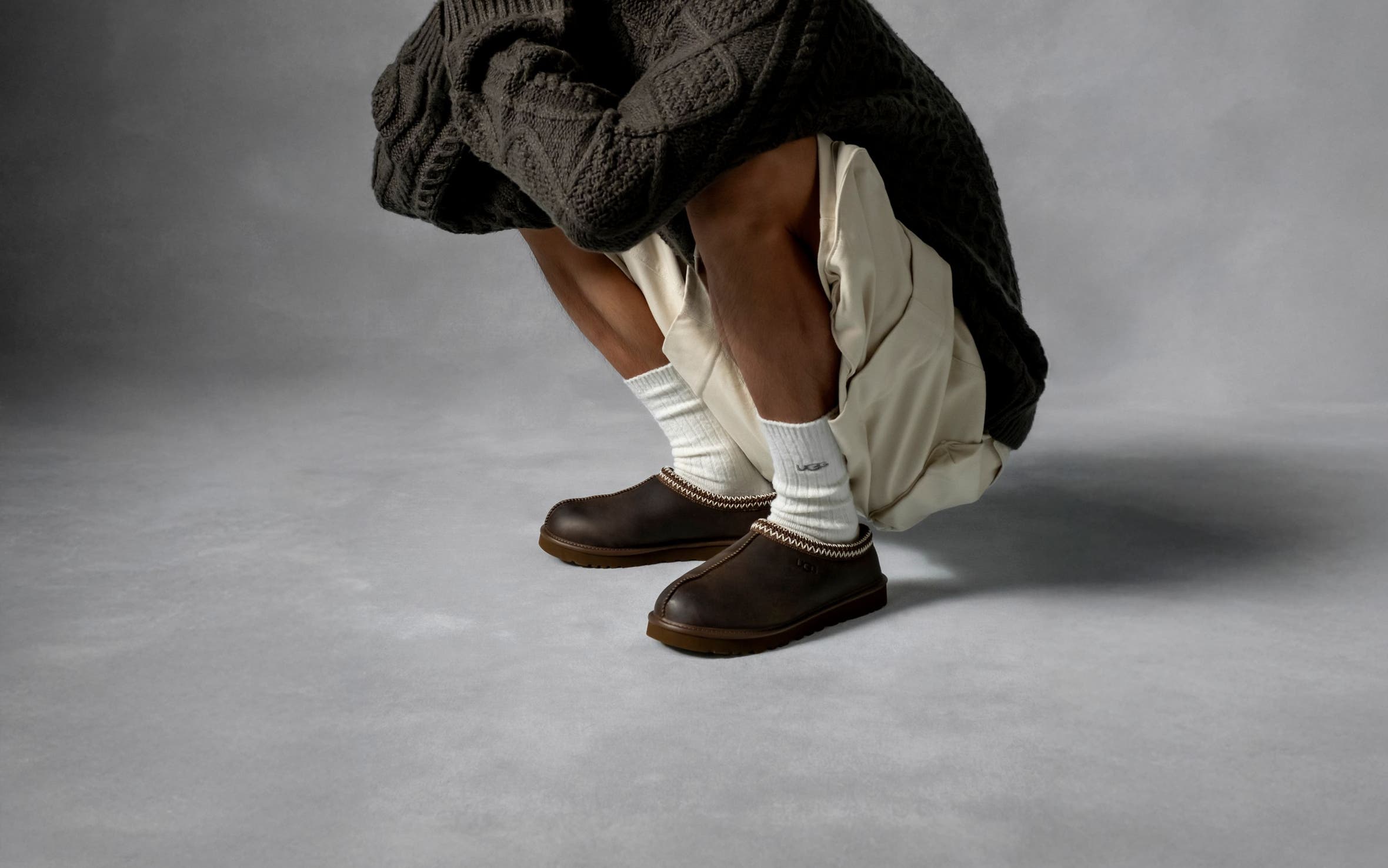Model wearing UGG shoes