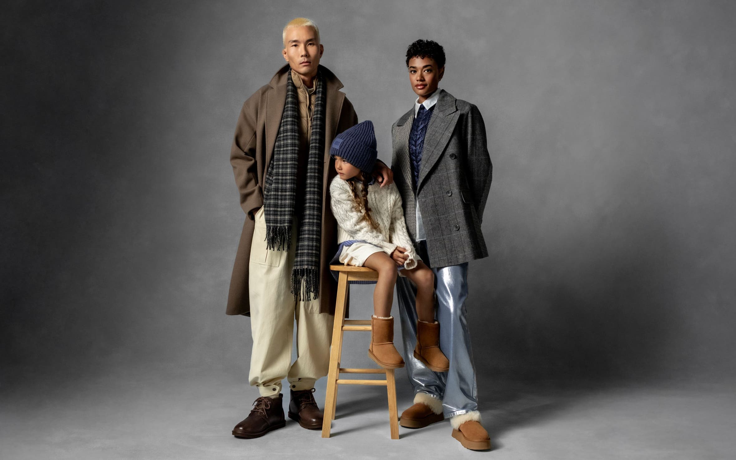 Models wearing UGG shoes.