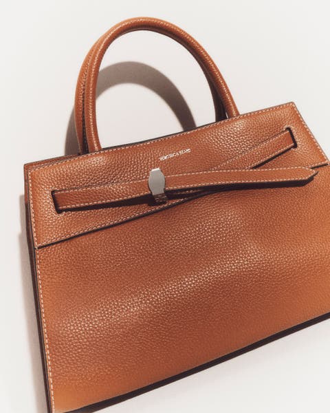 Brown Veronica Beard leather handbag.