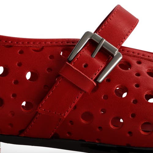 Bernardo Perforated Leather Mary Jane Ballerina Flats