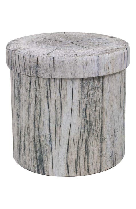 Gray Storage Ottoman