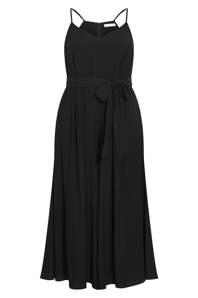 Kaira Sleeveless Wide Leg Jumpsuit, Alternate, color, BLACK