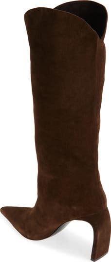 Pinpoint Pointed Toe Knee High Boot
