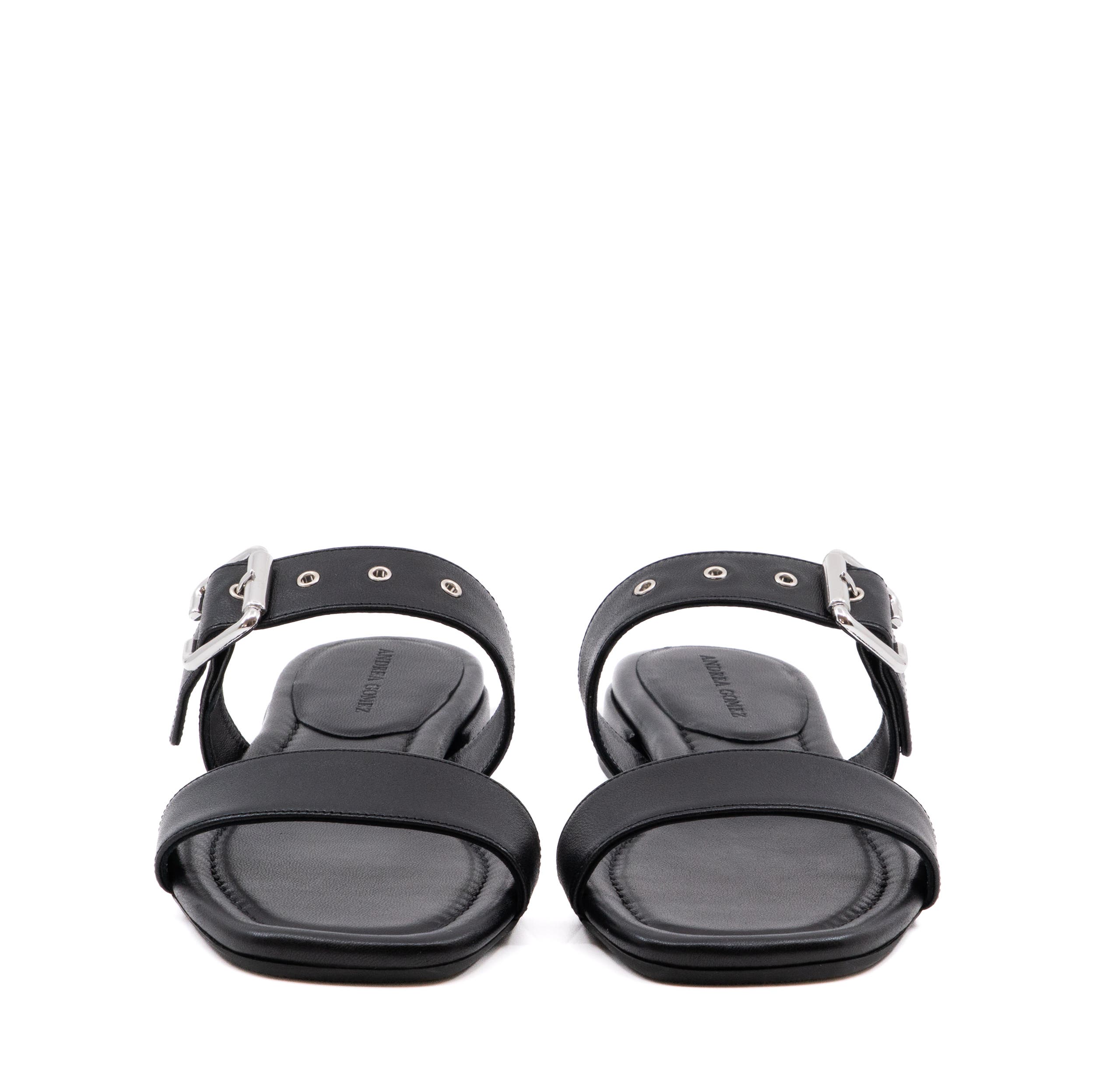 Andrea Gomez Frida Leather Sandal, Alternate, color, Black