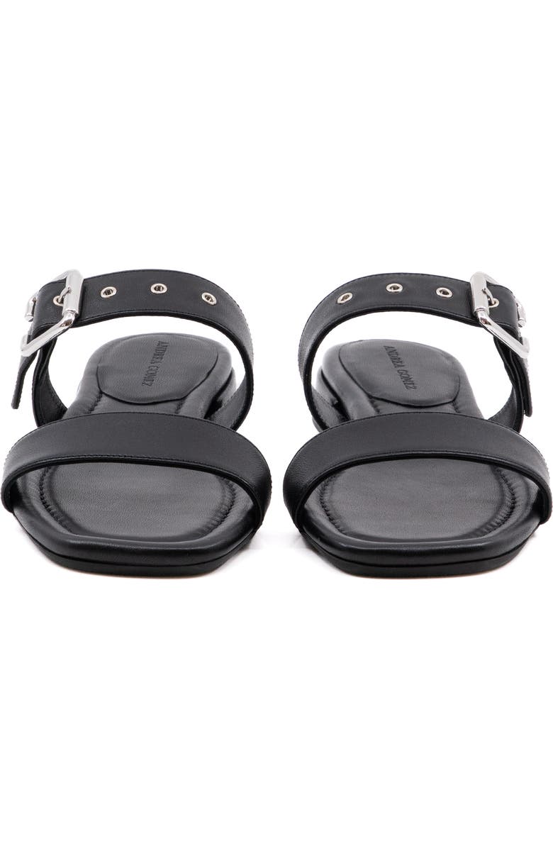 Andrea Gomez Frida Leather Sandal, Alternate, color, Black