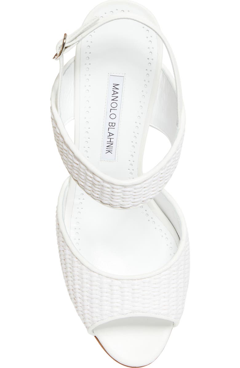 Manolo Blahnik Khiko Slingback Sandal, Alternate, color, White