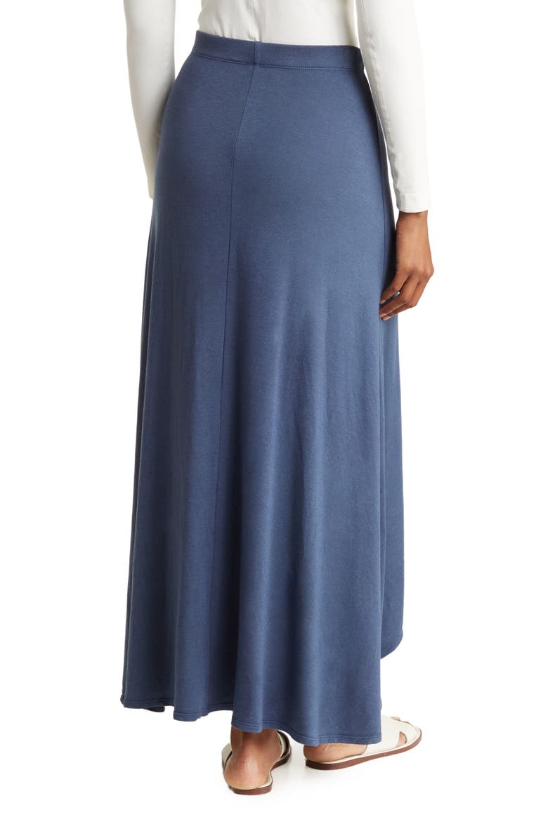 Asymmetric Hi-Low Skirt, Alternate, color, NAVY
