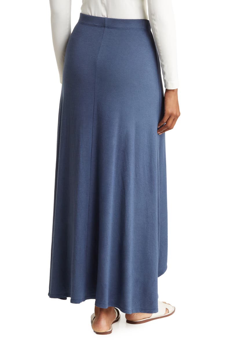 GO COUTURE Asymmetric Hi-Low Skirt, Alternate, color, Navy