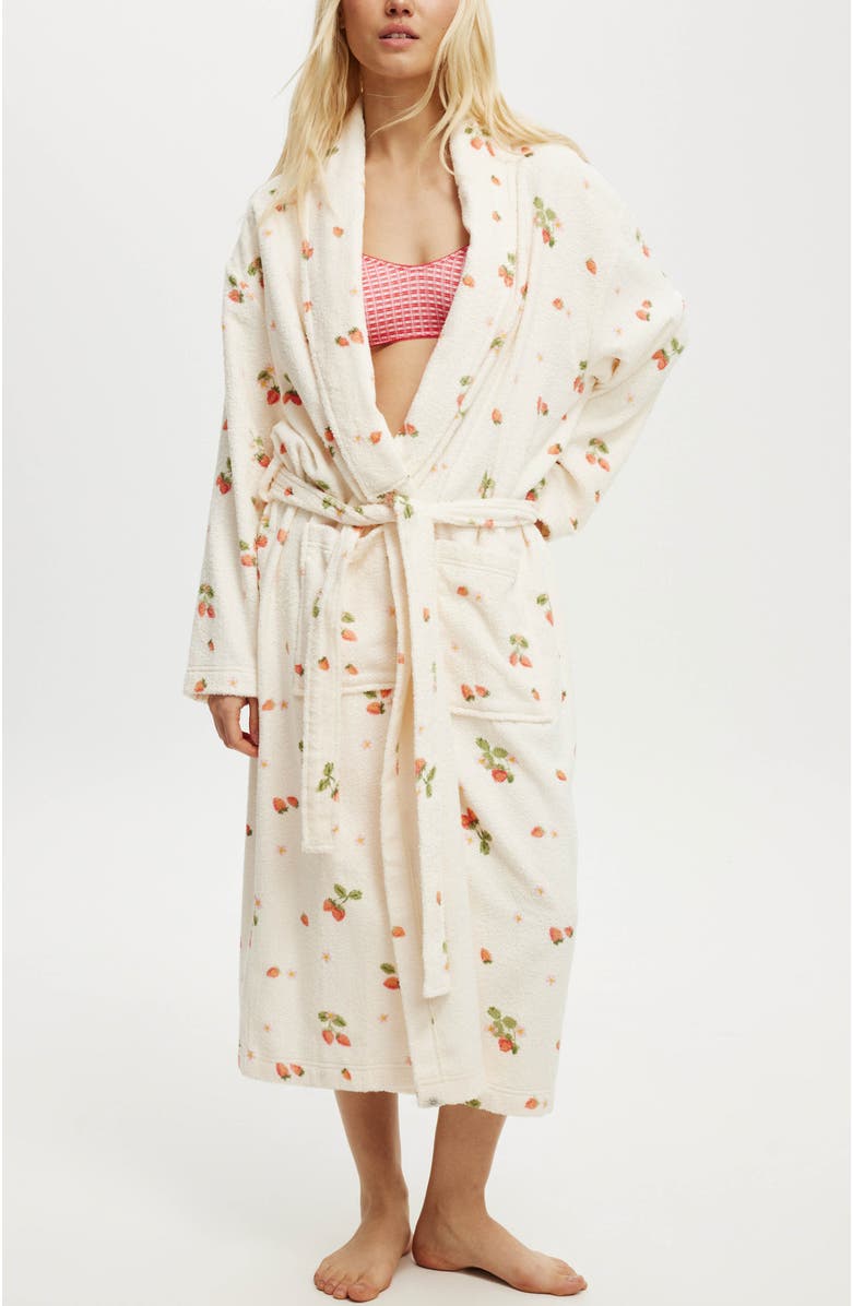 COTTON ON BODY Women's Luxe Terry Robe, Main, color, 