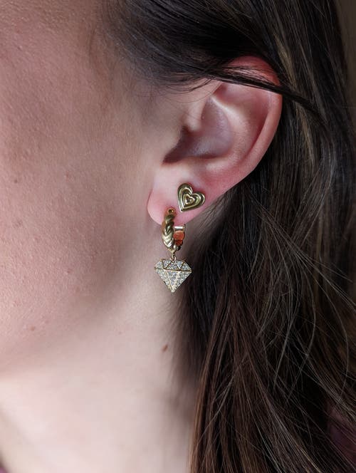 Campbell + Charlotte Juju Diamond Charm Huggie