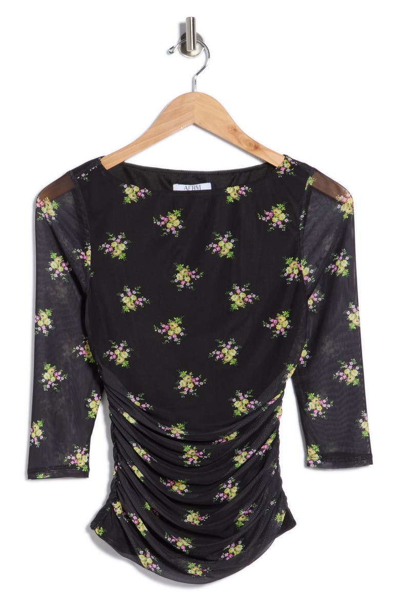 Anahi Mesh Top, Alternate, color, NOIR SPRING BOUQUET