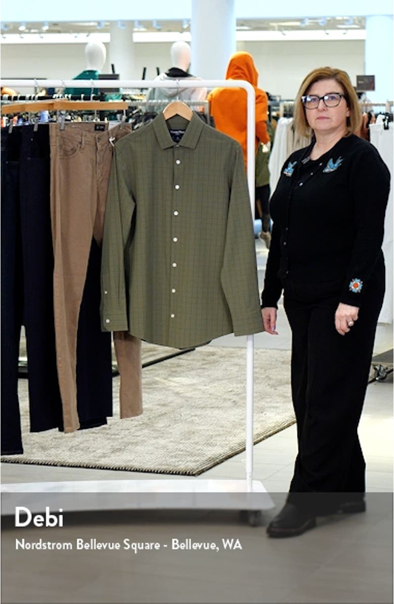 Leeward Trim Fit Plaid Performance Button-Up Shirt, sales video thumbnail