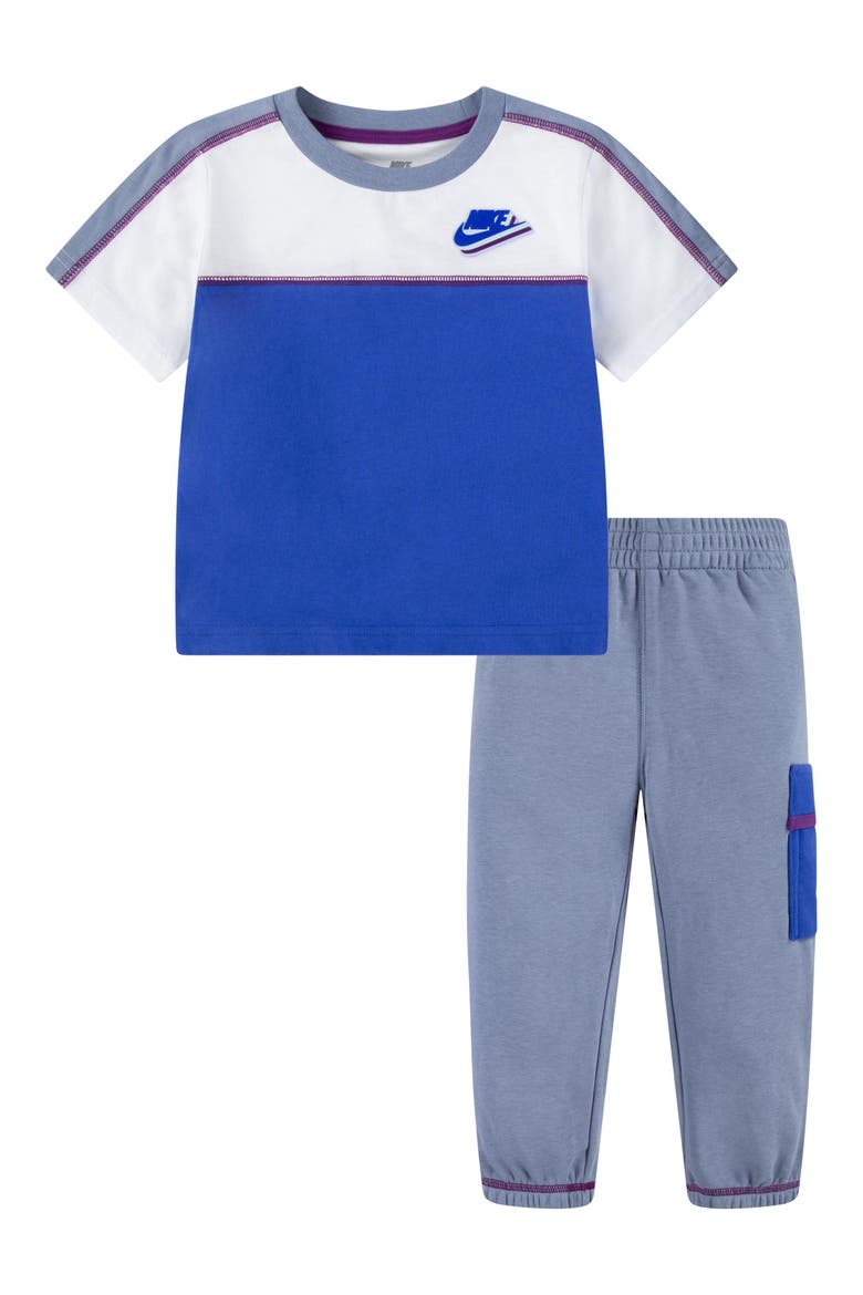 Kids' Reimagine T-Shirt & Cargo Sweatpants Set, Main, color, ASHEN SLATE
