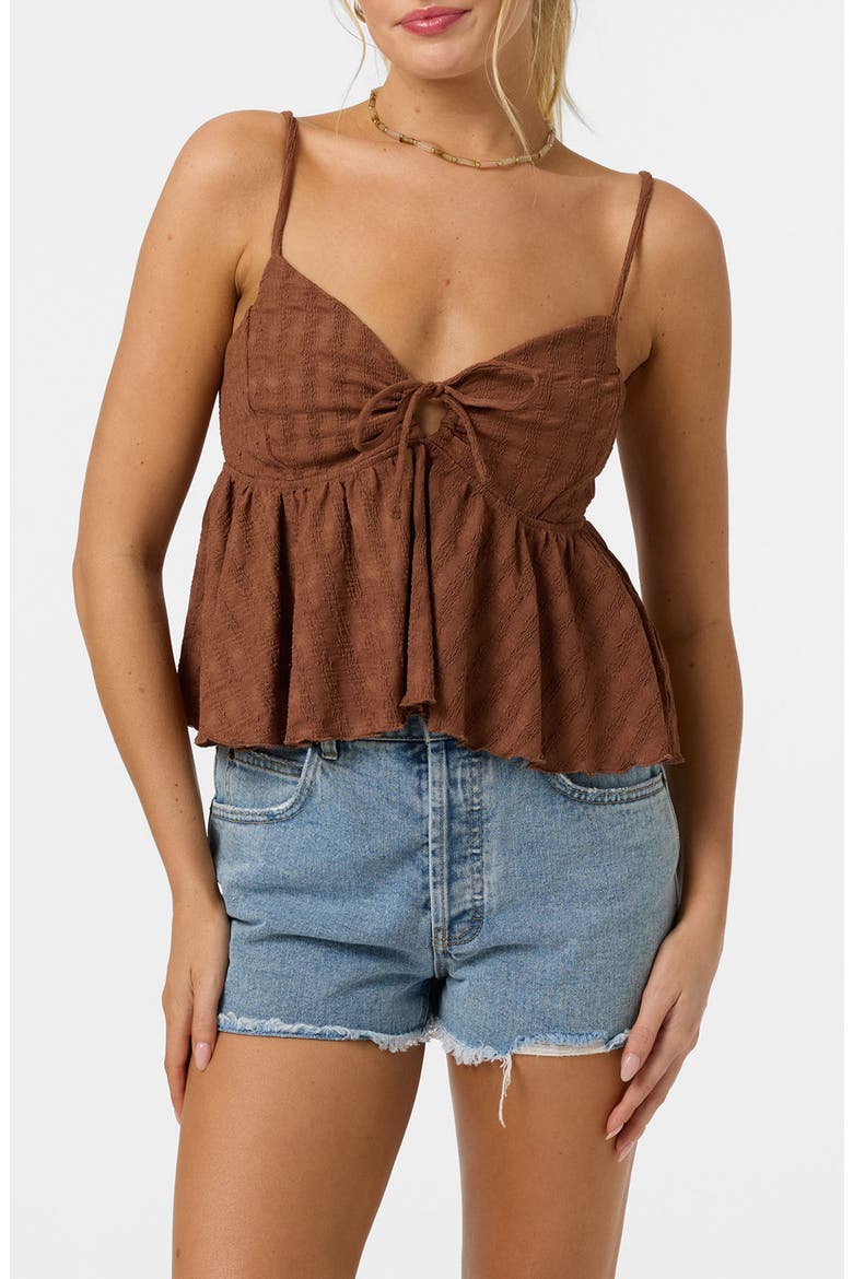 Dellia Cutout Camisole, Main, color, CAROB BROWN