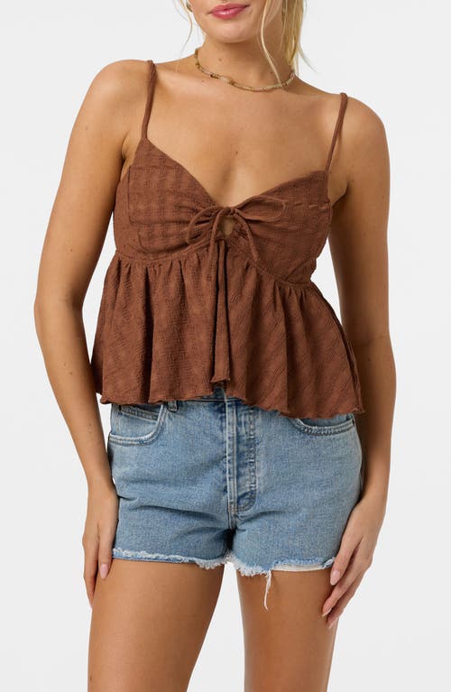 O'neill Dellia Cutout Camisole In Brown