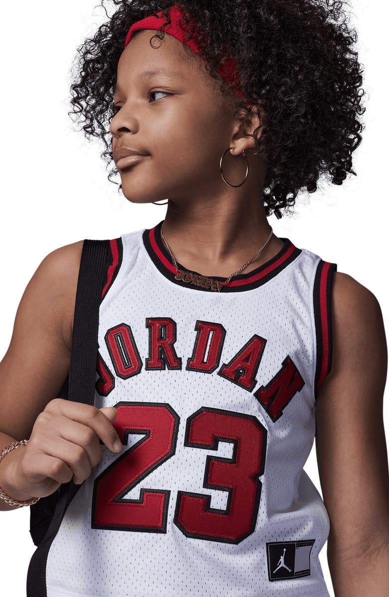 Jordan Kids' Recon Cropped Jersey Top, Alternate, color, White