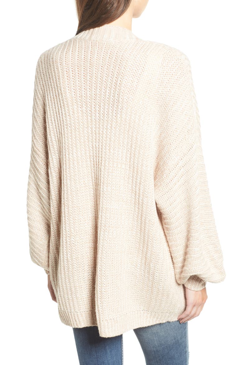 Drapey Sleeve Cardigan, Alternate, color, BEIGE