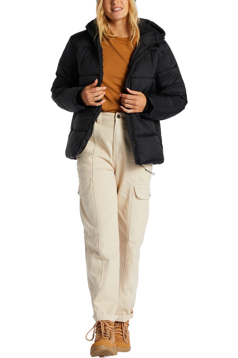 Transport Puffer Coat, Alternate, color, BLACK