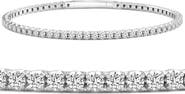 Bliss Diamond 3Ct Round Diamond Flexible Oval Bangle Women's Bracelet 14k Gold Lab Grown