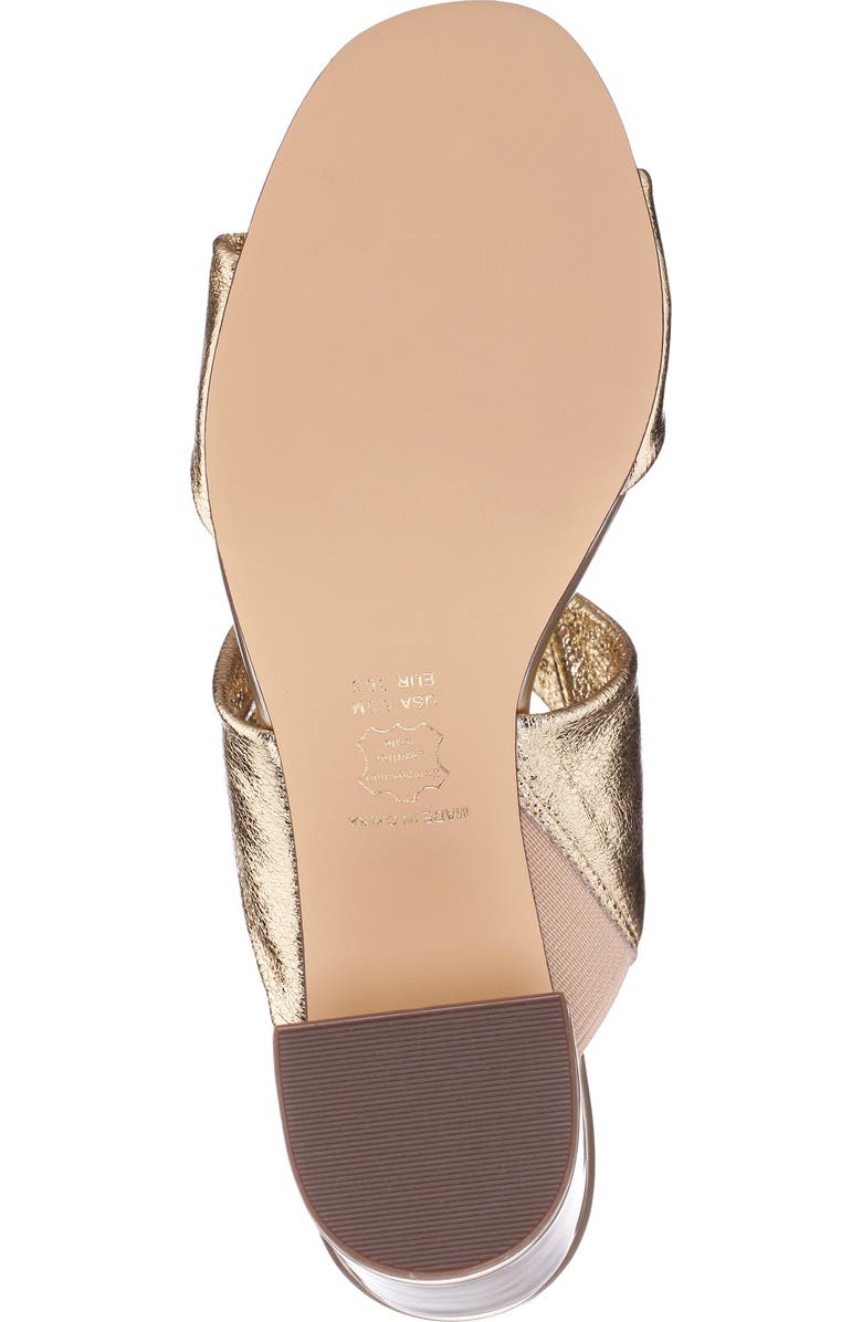Nina Bassie Block Heel Slide Sandal, Alternate, color, Gold Sft