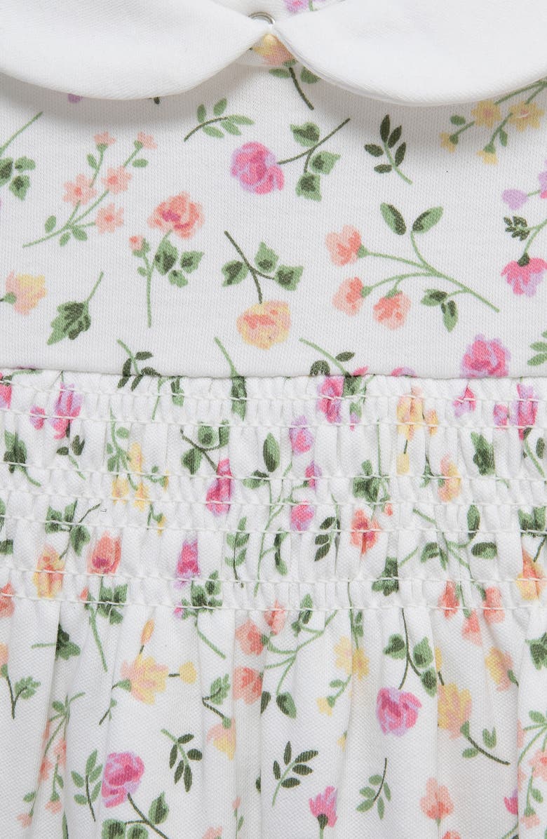 Little Me Scatter Floral Pima Cotton Footie, Alternate, color, Pink Multi