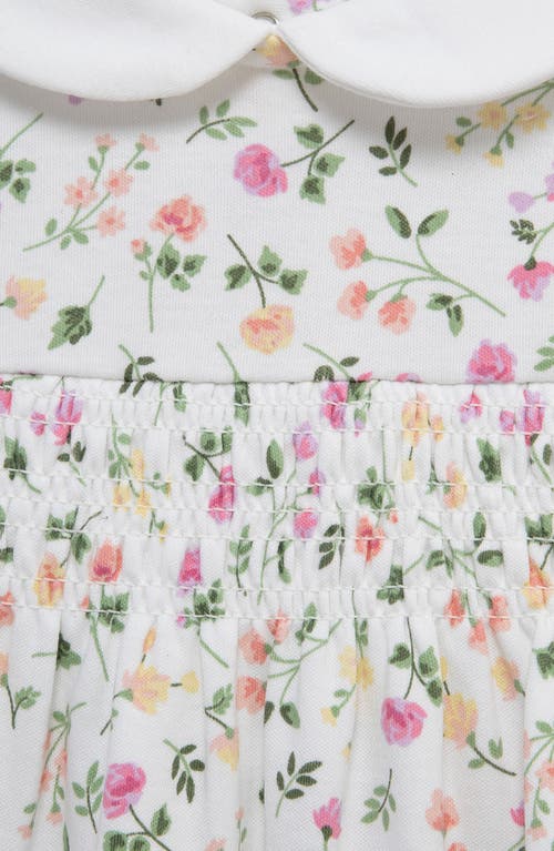 Little Me Scatter Floral Pima Cotton Footie In Multi
