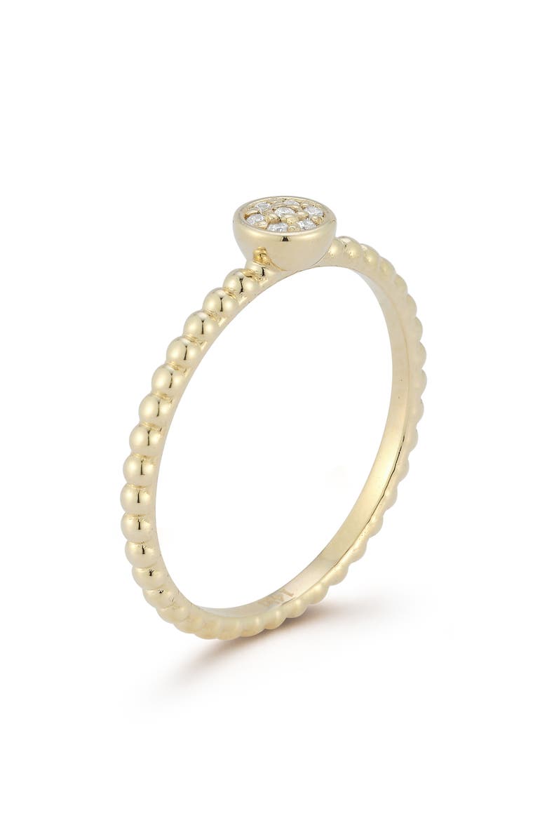Ember Fine Jewelry 14K Gold Diamond Beaded Ring, Alternate, color, Gold