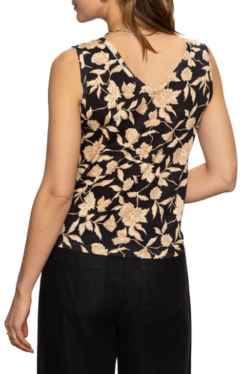 Sanctuary Floral Print Cotton Blend Tank