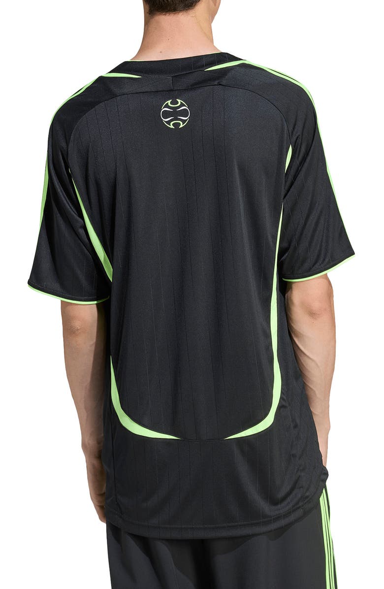 adidas Teamgeist Recycled Polyester T-Shirt, Alternate, color, Black/ Signal Green