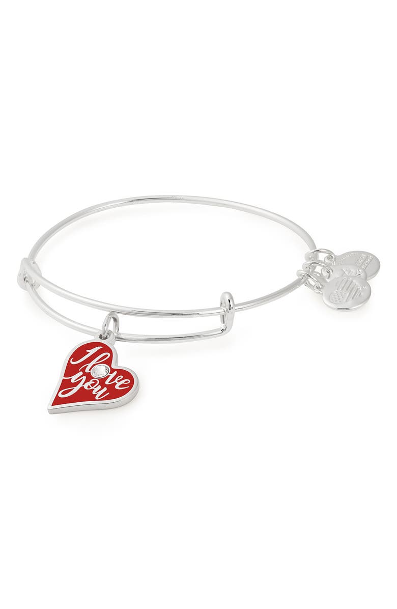 Alex and Ani I Love You Bangle, Main, color, 