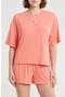 Logo Ribbed T-Shirt & Boxer Shorts Pajamas