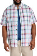 Harbor Bay by DXL Big & Tall Easy-Care Large Plaid Sport Shirt V3