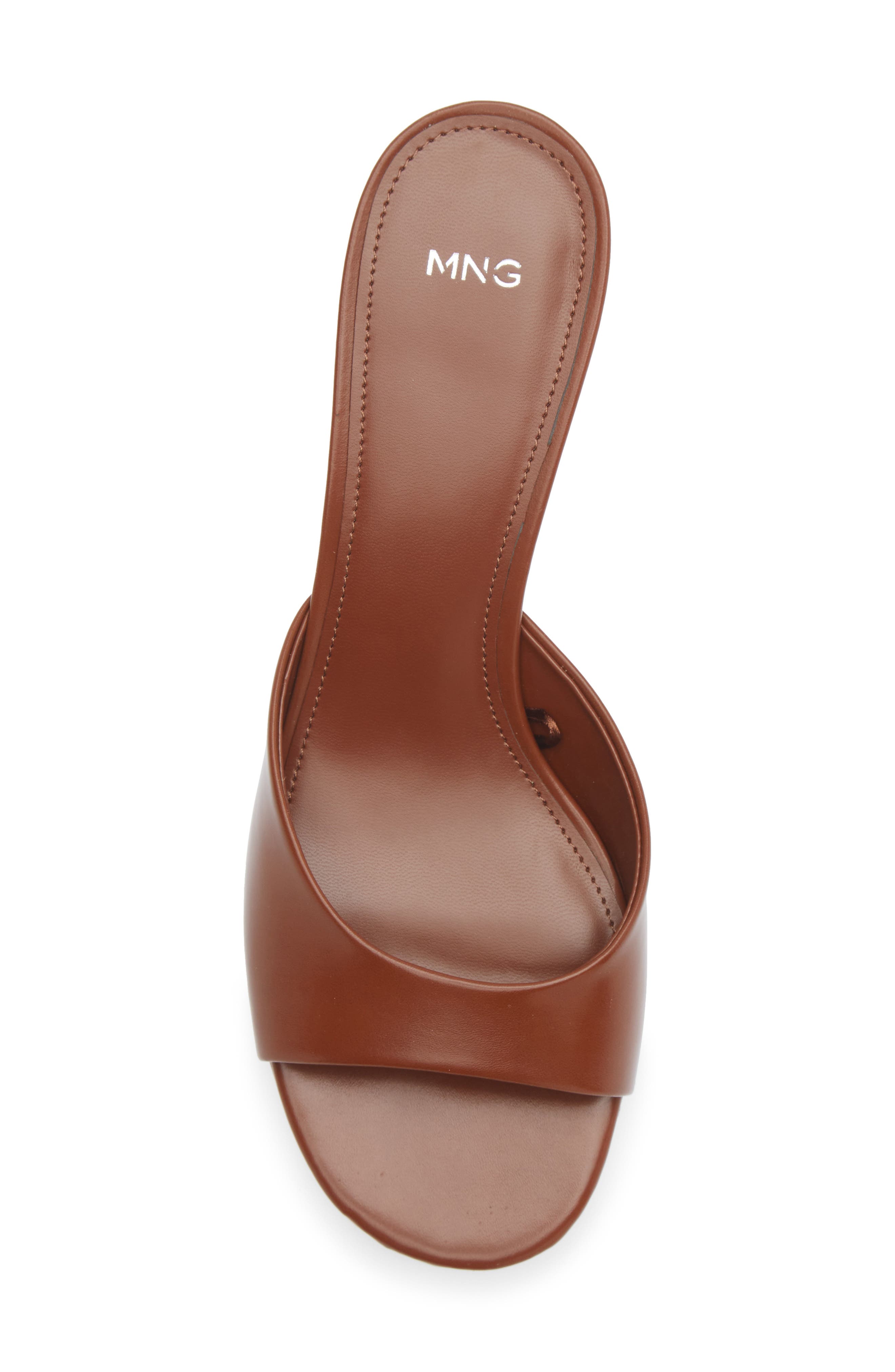 MANGO Sandy Sandal, Alternate, color, Cognac